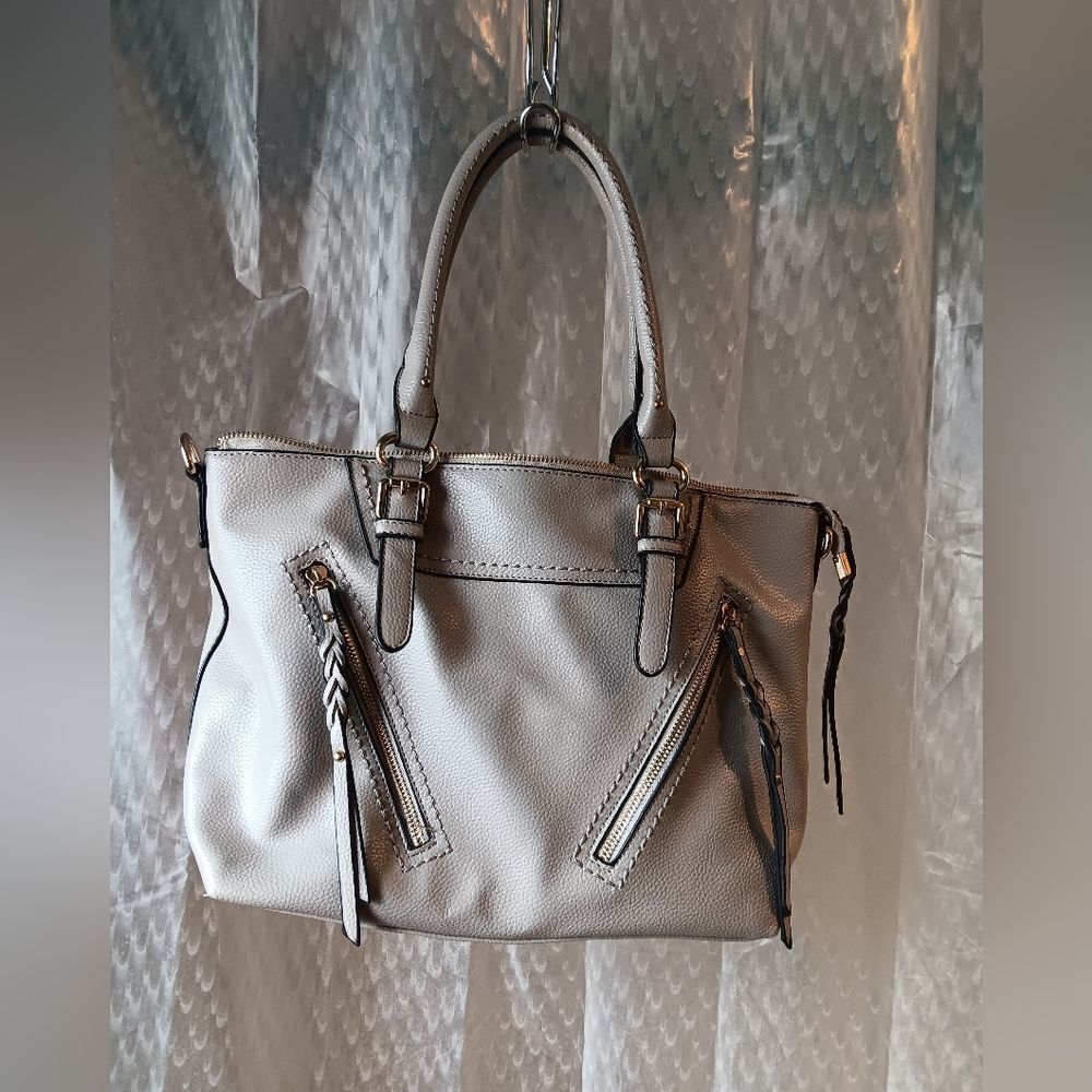 Mellow World Vegan Leather Elegant Gray Handbag